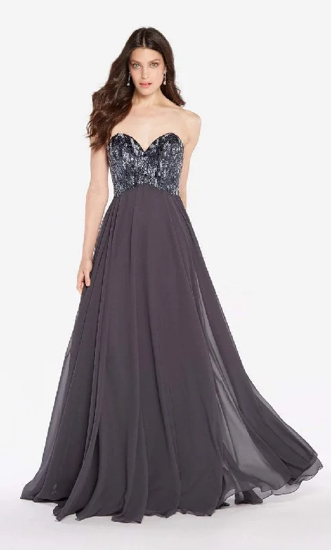 Alyce Paris - Embellished Corset Full A-Line Chiffon Gown 60050SC