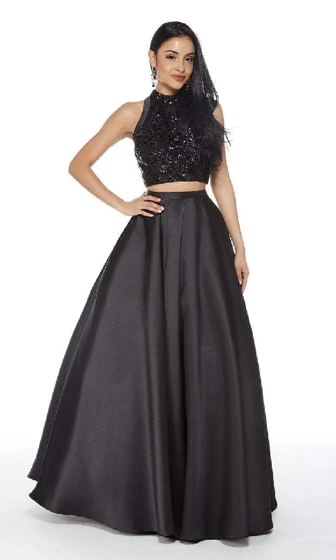 Alyce Paris - Sequined Croptop Mikado Ballgown 60277SC