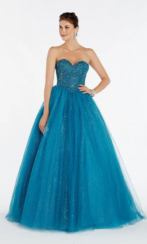 Alyce Paris - 60381SC Sparkling Sweetheart Lace Back Ballgown