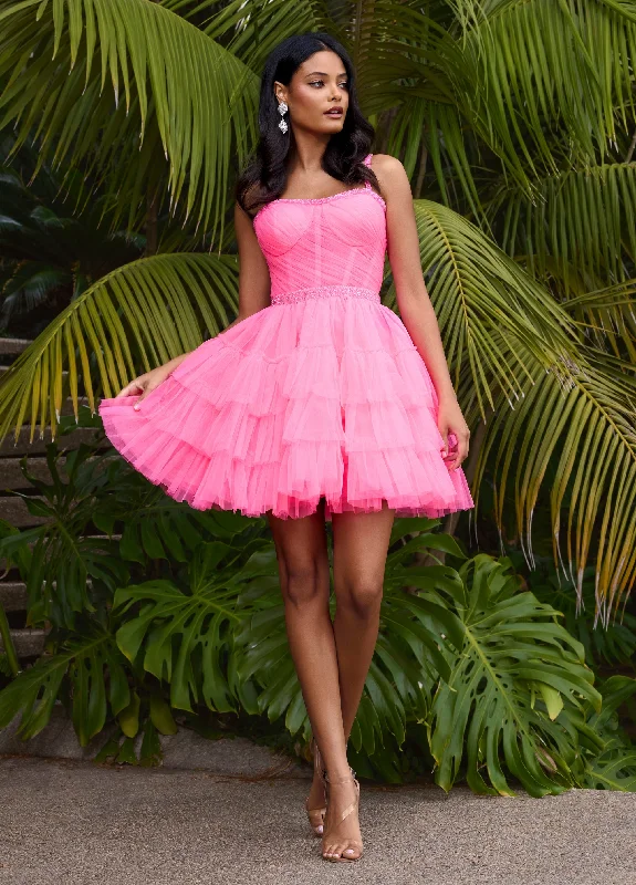 Ashley Lauren 4777 - Tiered A-Line Cocktail Dress