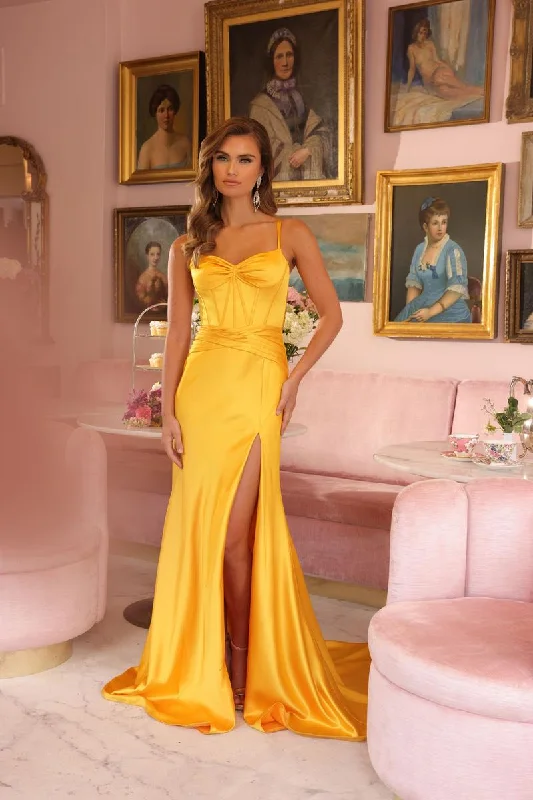 Ava Presley Satin Corset Prom Dress 47035