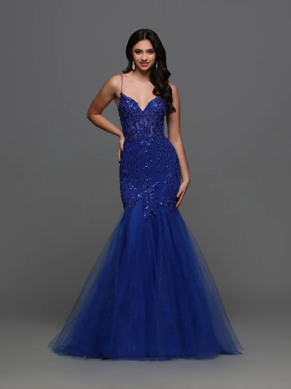 Candice Wang 72321 Lace Sheer Corset Mermaid Prom Dress Cut Out Back Sequin Formal Gown