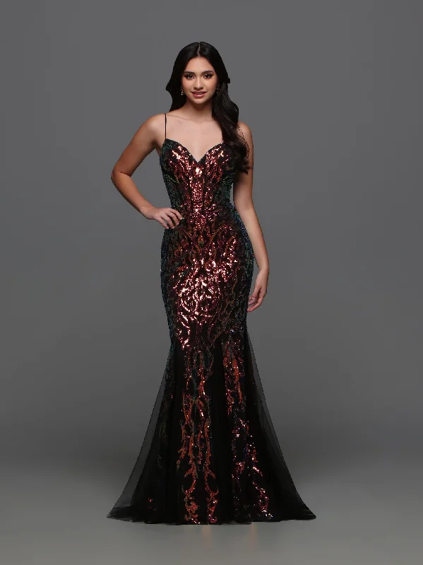 Candice Wang 72338 Sheer Corset Sequin Mermaid Prom Dress Tulle Formal Evening Gown