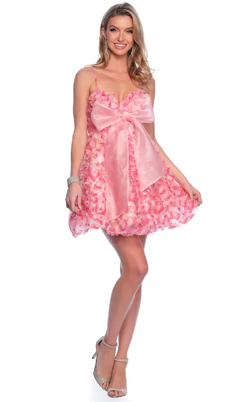 Dave & Johnny 11769 - Bow Detailed Sweetheart Cocktail Dress
