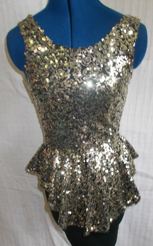 Fab 'Parisian' Designer  size8  wiggle dress-blackwith gold sequins.size 6-8