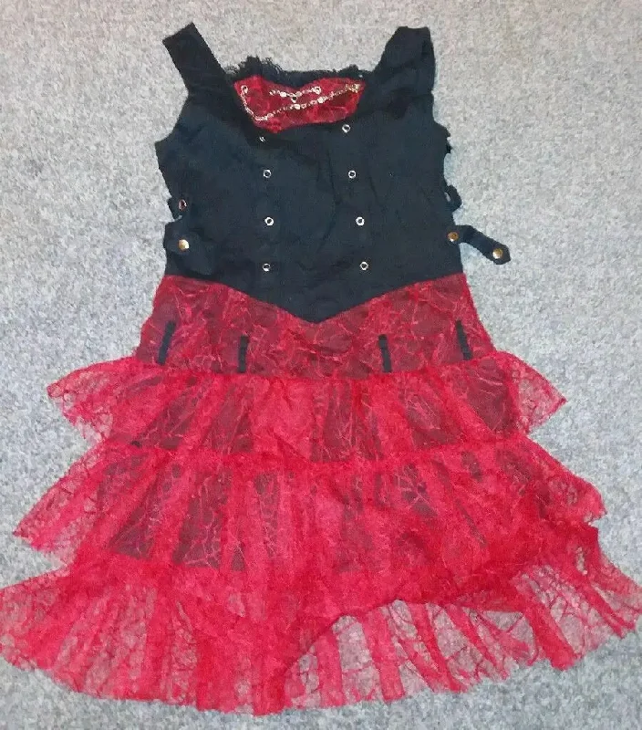 gothic/punk Alternative Xs punk dress. Black with red netting size large