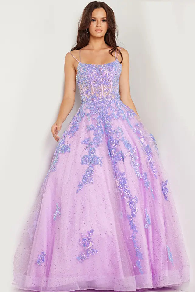 Jovani -37700 Corset Bodice Embellished Prom Ball Gown