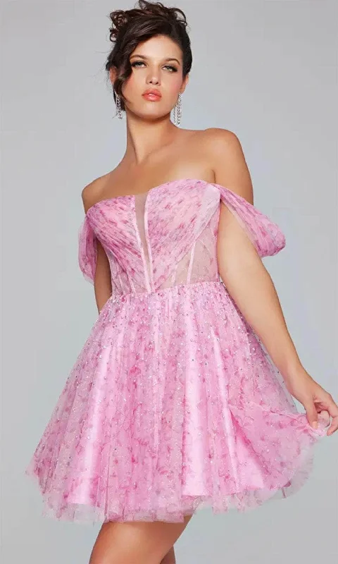 Jovani 38000 - Embellished A-Line  Cocktail Dress