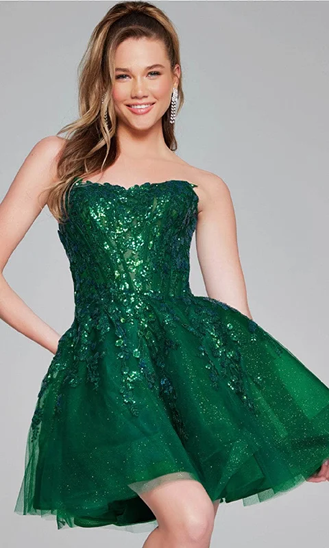 Jovani 40385 - Corset Bodice A-Line Cocktail Dress
