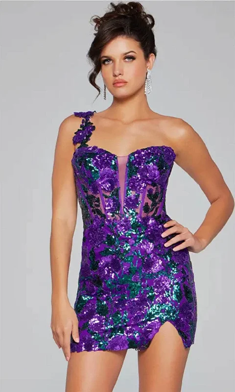 Jovani 40647 - Sequin Corset Cocktail Dress