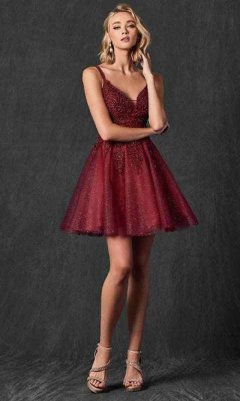 Juliet Dresses 857 - Embroidered A-Line Cocktail Dress
