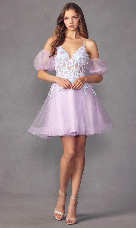 Juliet Dresses 901 - V-Neck Embroidered Dress