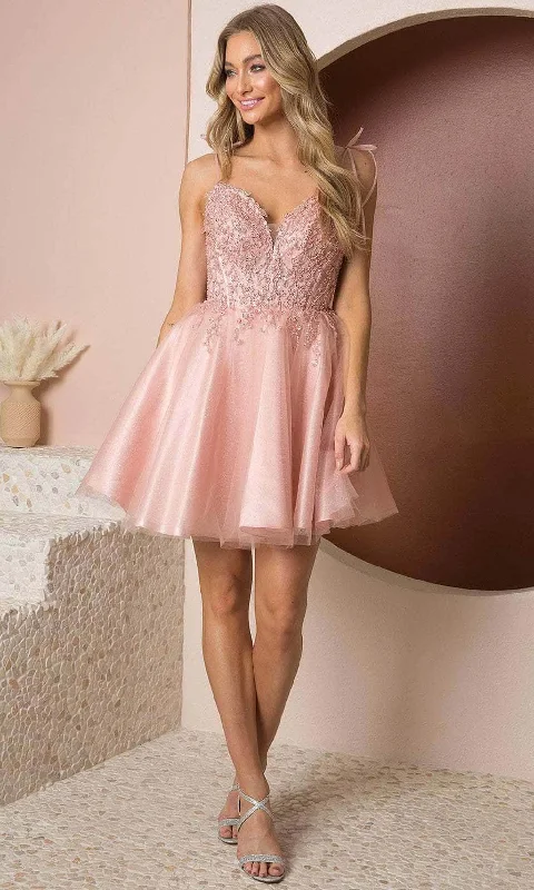 Nox Anabel F732 - Embellished Sweetheart Cocktail Dress