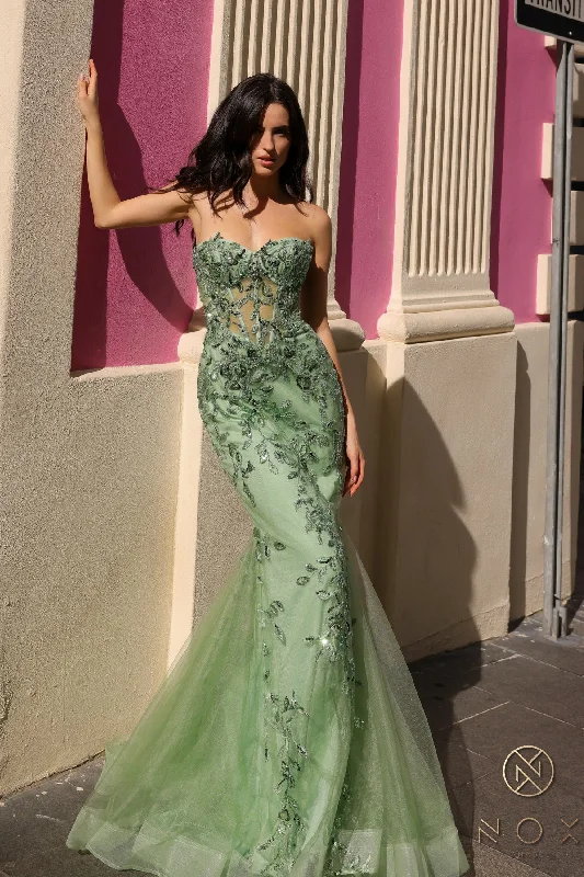 Nox Anabel -G1258 Fitted Strapless Mermaid Dress