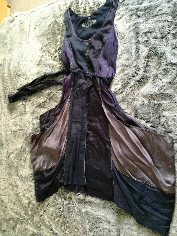 purple,Joe Browns Sacred spirit Ladies Dress Size 8, fit & flare.unusual,silky