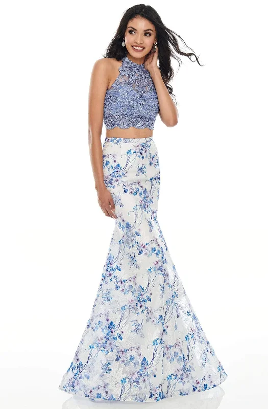 Rachel Allan Prom - 7170 Two-Piece Lace Bodice Trumpet Dress
