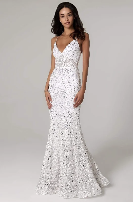 SCALA - 60080 Sequined Fit Trumpet Dress