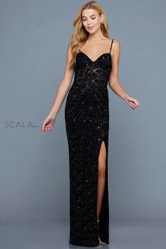 Sweetheart Corset Column Dress By SCALA -60256