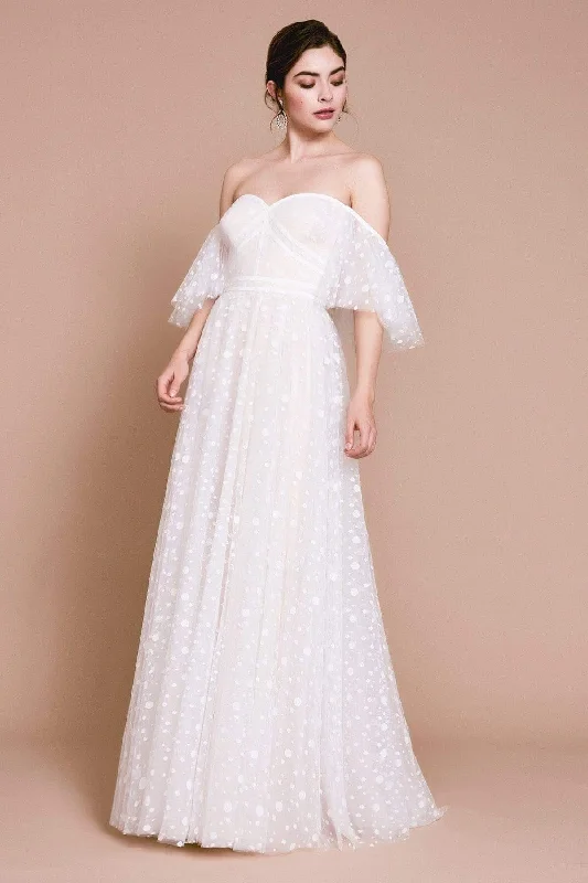 Tadashi Shoji - BNO20002LBR Sweetheart Dotted Lace Bridal Gown
